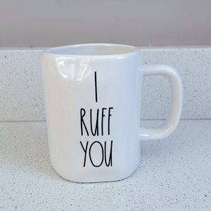 ❗️RAE DUNN I RUFF YOU VALENTINES DAY PET MODERN FARMHOUSE COFFEE TEA MUG